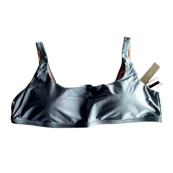 NEW J.Crew High Waisted Two Piece Bikini Set Light Blue Shimmer Size 2X - Picture 8 of 16